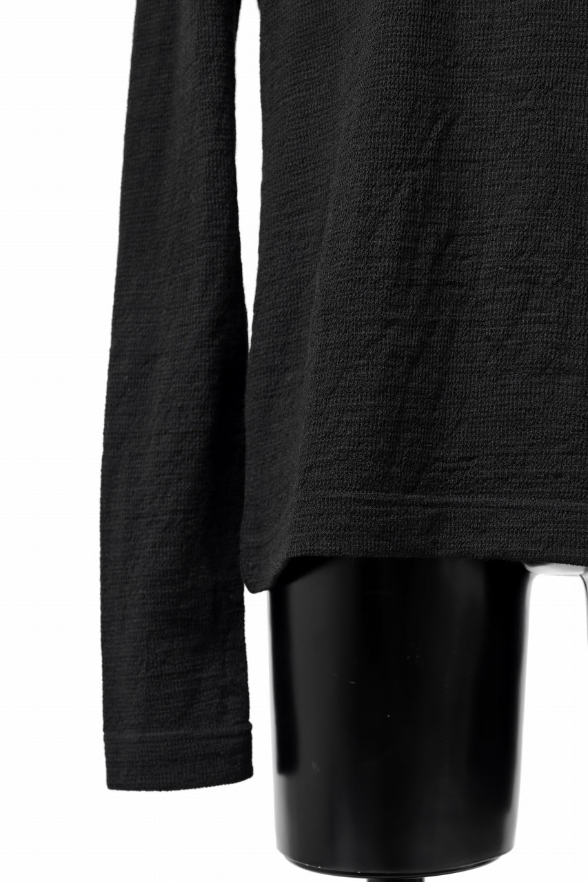 画像をギャラリービューアに読み込む, KLASICA SMOKE SMOOTH TURTLE NECK PULL / JACQUARD KNIT JERSEY (BLACK)