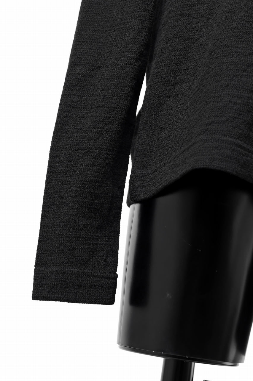 画像をギャラリービューアに読み込む, KLASICA SMOKE SMOOTH TURTLE NECK PULL / JACQUARD KNIT JERSEY (BLACK)