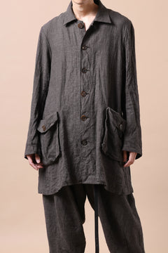 画像をギャラリービューアに読み込む, YUTA MATSUOKA work shirt jacket / brushed linen canvas (brown)