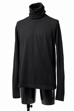 画像をギャラリービューアに読み込む, KLASICA SMOKE SMOOTH TURTLE NECK PULL / JACQUARD KNIT JERSEY (BLACK)
