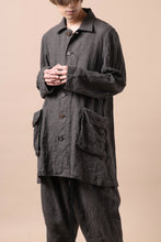 画像をギャラリービューアに読み込む, YUTA MATSUOKA work shirt jacket / brushed linen canvas (brown)