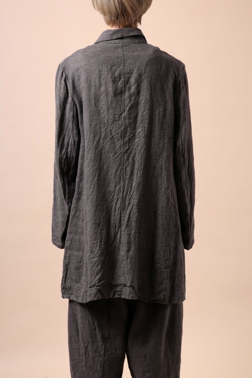 画像をギャラリービューアに読み込む, YUTA MATSUOKA work shirt jacket / brushed linen canvas (brown)