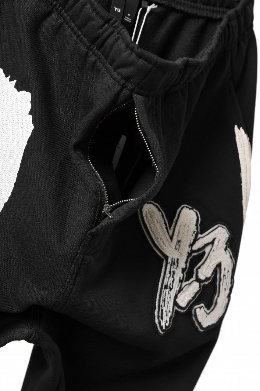 画像をギャラリービューアに読み込む, Y-3 Yohji Yamamoto LOGO FIT JOGGER PANTS / ORGANIC COTTON (BLACK)