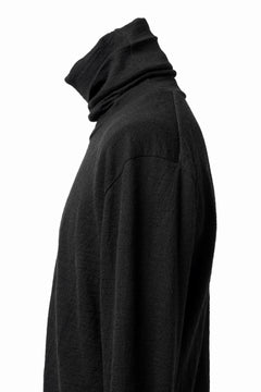 画像をギャラリービューアに読み込む, KLASICA SMOKE SMOOTH TURTLE NECK PULL / JACQUARD KNIT JERSEY (BLACK)
