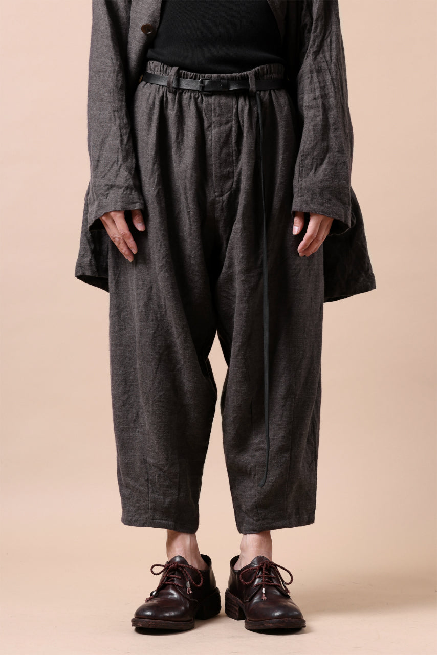 画像をギャラリービューアに読み込む, YUTA MATSUOKA easy darts pants / brushed linen canvas (brown)