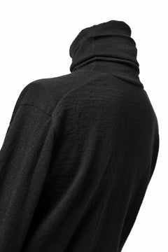 画像をギャラリービューアに読み込む, KLASICA SMOKE SMOOTH TURTLE NECK PULL / JACQUARD KNIT JERSEY (BLACK)