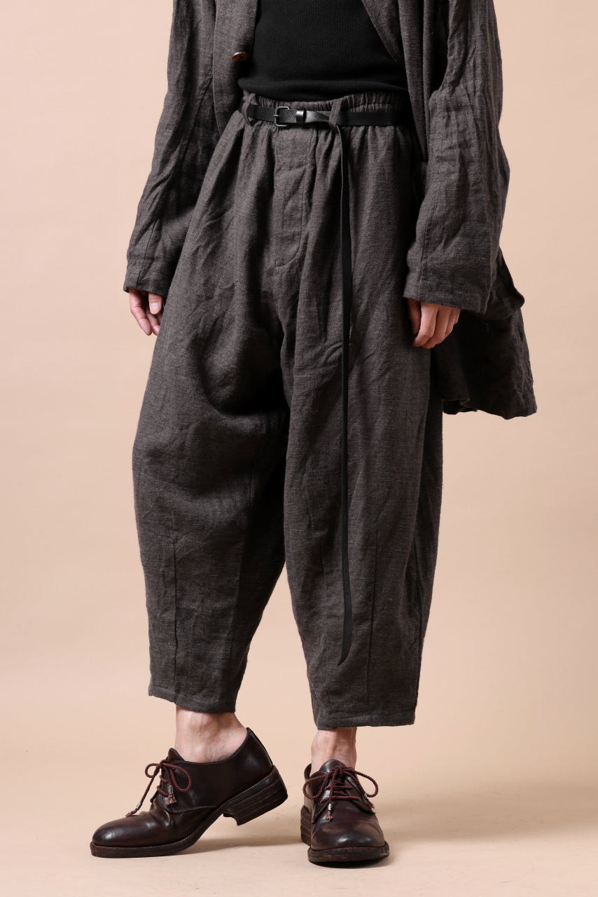 画像をギャラリービューアに読み込む, YUTA MATSUOKA easy darts pants / brushed linen canvas (brown)