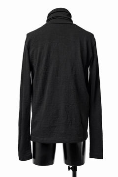 画像をギャラリービューアに読み込む, KLASICA SMOKE SMOOTH TURTLE NECK PULL / JACQUARD KNIT JERSEY (BLACK)