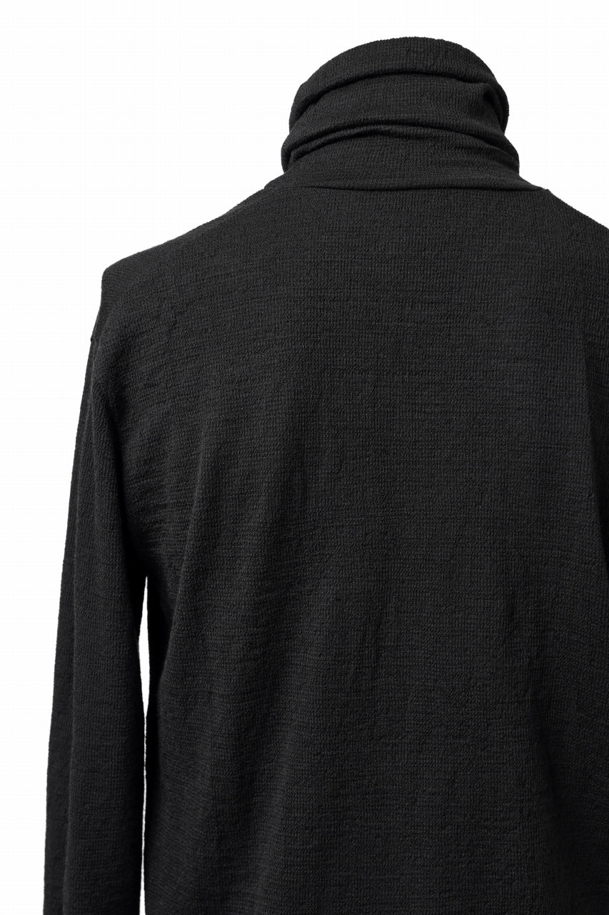 画像をギャラリービューアに読み込む, KLASICA SMOKE SMOOTH TURTLE NECK PULL / JACQUARD KNIT JERSEY (BLACK)