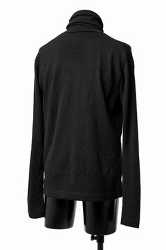 画像をギャラリービューアに読み込む, KLASICA SMOKE SMOOTH TURTLE NECK PULL / JACQUARD KNIT JERSEY (BLACK)