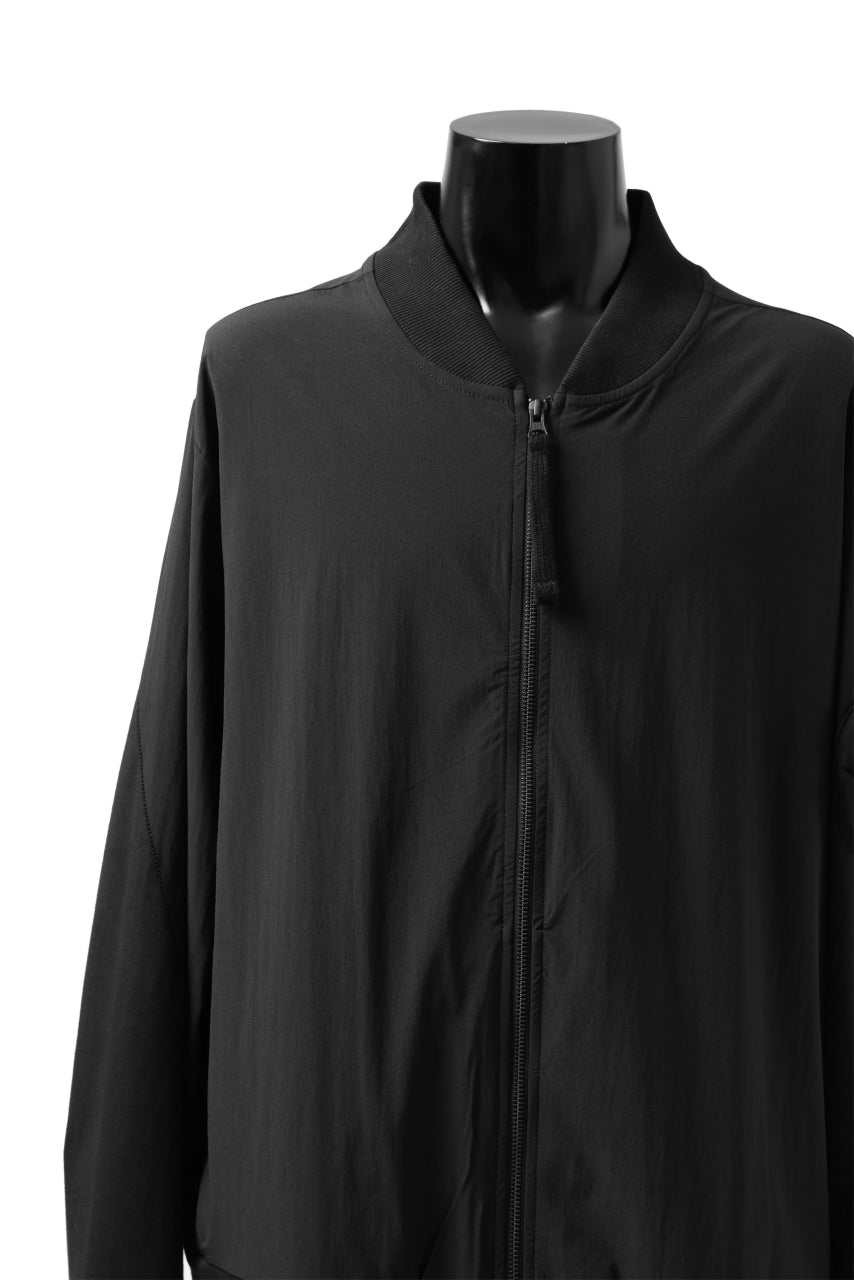 画像をギャラリービューアに読み込む, thomkrom MA-1 JACKET / ELASTIC NYLON (BLACK)