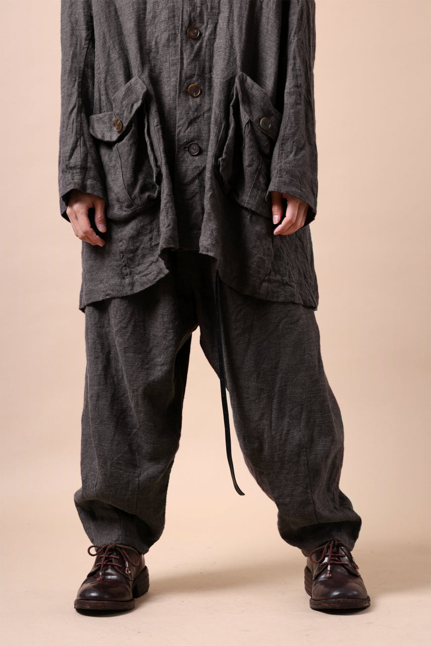 画像をギャラリービューアに読み込む, YUTA MATSUOKA easy darts pants / brushed linen canvas (brown)