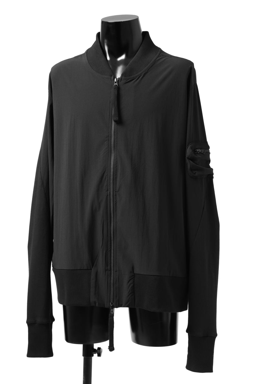 画像をギャラリービューアに読み込む, thomkrom MA-1 JACKET / ELASTIC NYLON (BLACK)