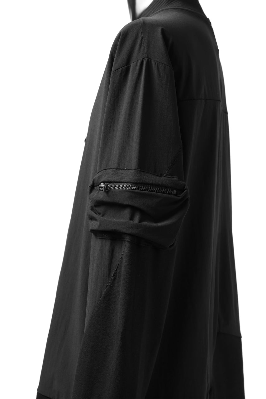 画像をギャラリービューアに読み込む, thomkrom MA-1 JACKET / ELASTIC NYLON (BLACK)