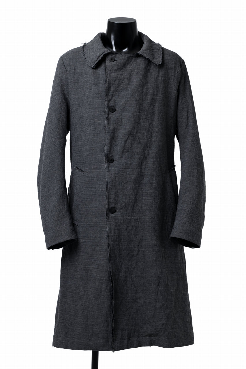 画像をギャラリービューアに読み込む, daub OFFICERS OVER COAT / VIRGIN WOOL + METALLIC FIBER (DARK GREY)