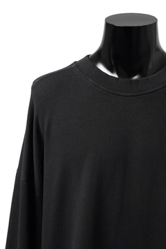 画像をギャラリービューアに読み込む, thomkrom OVERLOCKED RELAX L/S TOPS / FRENCH TERRY ORGANIC (BLACK)