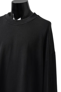 画像をギャラリービューアに読み込む, thomkrom OVERLOCKED RELAX L/S TOPS / FRENCH TERRY ORGANIC (BLACK)