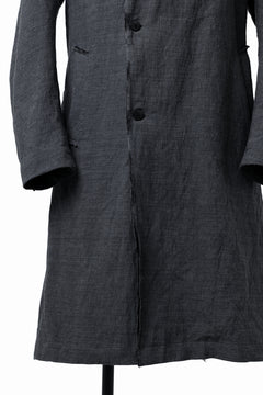 画像をギャラリービューアに読み込む, daub OFFICERS OVER COAT / VIRGIN WOOL + METALLIC FIBER (DARK GREY)