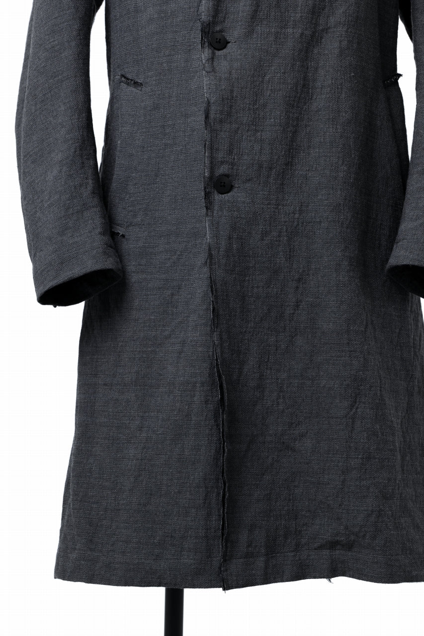 画像をギャラリービューアに読み込む, daub OFFICERS OVER COAT / VIRGIN WOOL + METALLIC FIBER (DARK GREY)