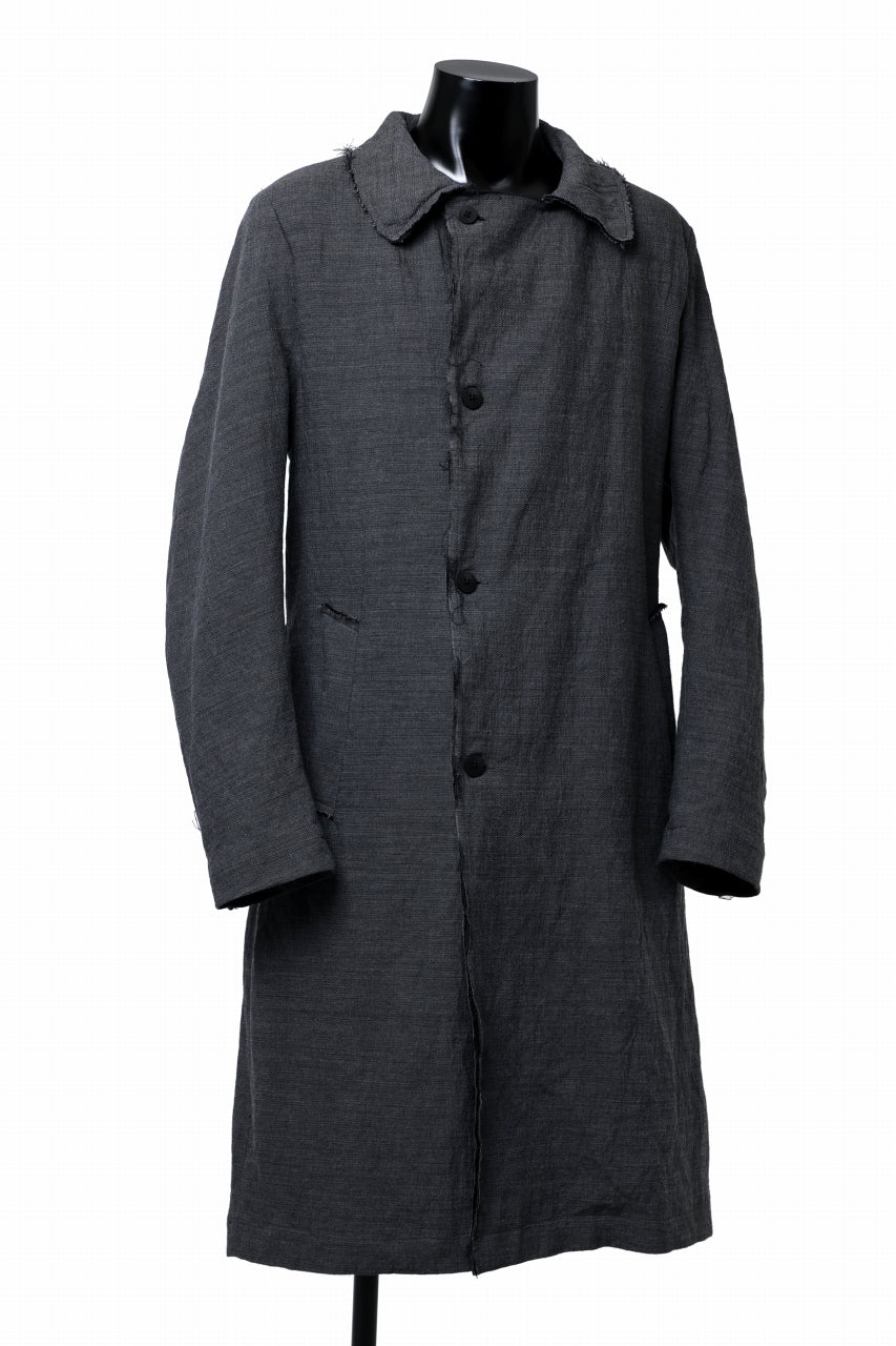 画像をギャラリービューアに読み込む, daub OFFICERS OVER COAT / VIRGIN WOOL + METALLIC FIBER (DARK GREY)