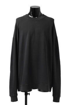 画像をギャラリービューアに読み込む, thomkrom OVERLOCKED RELAX L/S TOPS / FRENCH TERRY ORGANIC (BLACK)