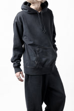 画像をギャラリービューアに読み込む, DEFORMATER.® THREE PROCESSING SWEAT HOODIE - DYED/BIO/FROST EFFECT (VINTAGE BLACK)