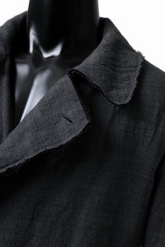 画像をギャラリービューアに読み込む, daub OFFICERS OVER COAT / VIRGIN WOOL + METALLIC FIBER (DARK GREY)