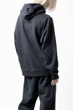 画像をギャラリービューアに読み込む, DEFORMATER.® THREE PROCESSING SWEAT HOODIE - DYED/BIO/FROST EFFECT (VINTAGE BLACK)