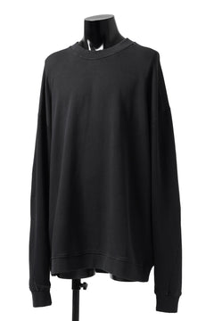 画像をギャラリービューアに読み込む, thomkrom OVERLOCKED RELAX L/S TOPS / FRENCH TERRY ORGANIC (BLACK)