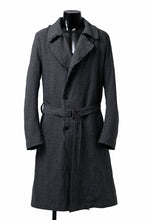 画像をギャラリービューアに読み込む, daub OFFICERS OVER COAT / VIRGIN WOOL + METALLIC FIBER (DARK GREY)