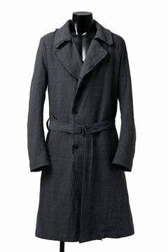 画像をギャラリービューアに読み込む, daub OFFICERS OVER COAT / VIRGIN WOOL + METALLIC FIBER (DARK GREY)
