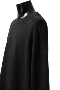 画像をギャラリービューアに読み込む, thomkrom OVERLOCKED RELAX L/S TOPS / FRENCH TERRY ORGANIC (BLACK)