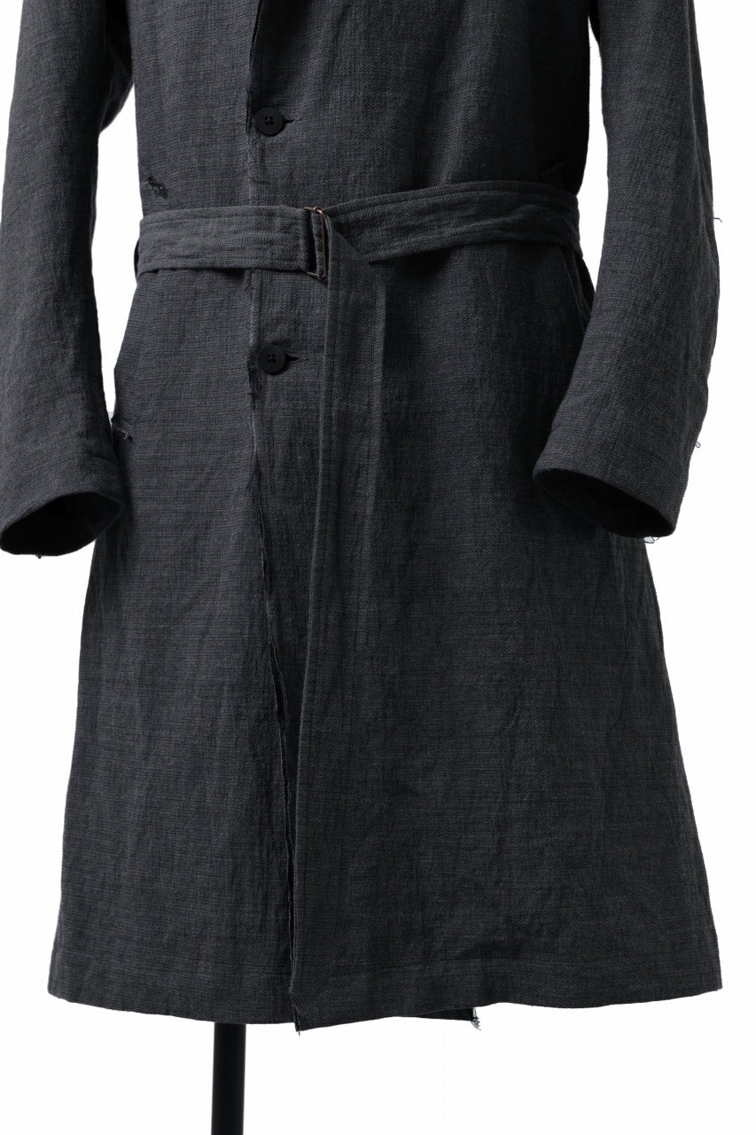 画像をギャラリービューアに読み込む, daub OFFICERS OVER COAT / VIRGIN WOOL + METALLIC FIBER (DARK GREY)