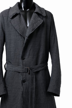 画像をギャラリービューアに読み込む, daub OFFICERS OVER COAT / VIRGIN WOOL + METALLIC FIBER (DARK GREY)