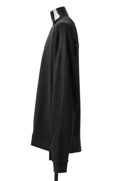 画像をギャラリービューアに読み込む, thomkrom OVERLOCKED RELAX L/S TOPS / FRENCH TERRY ORGANIC (BLACK)