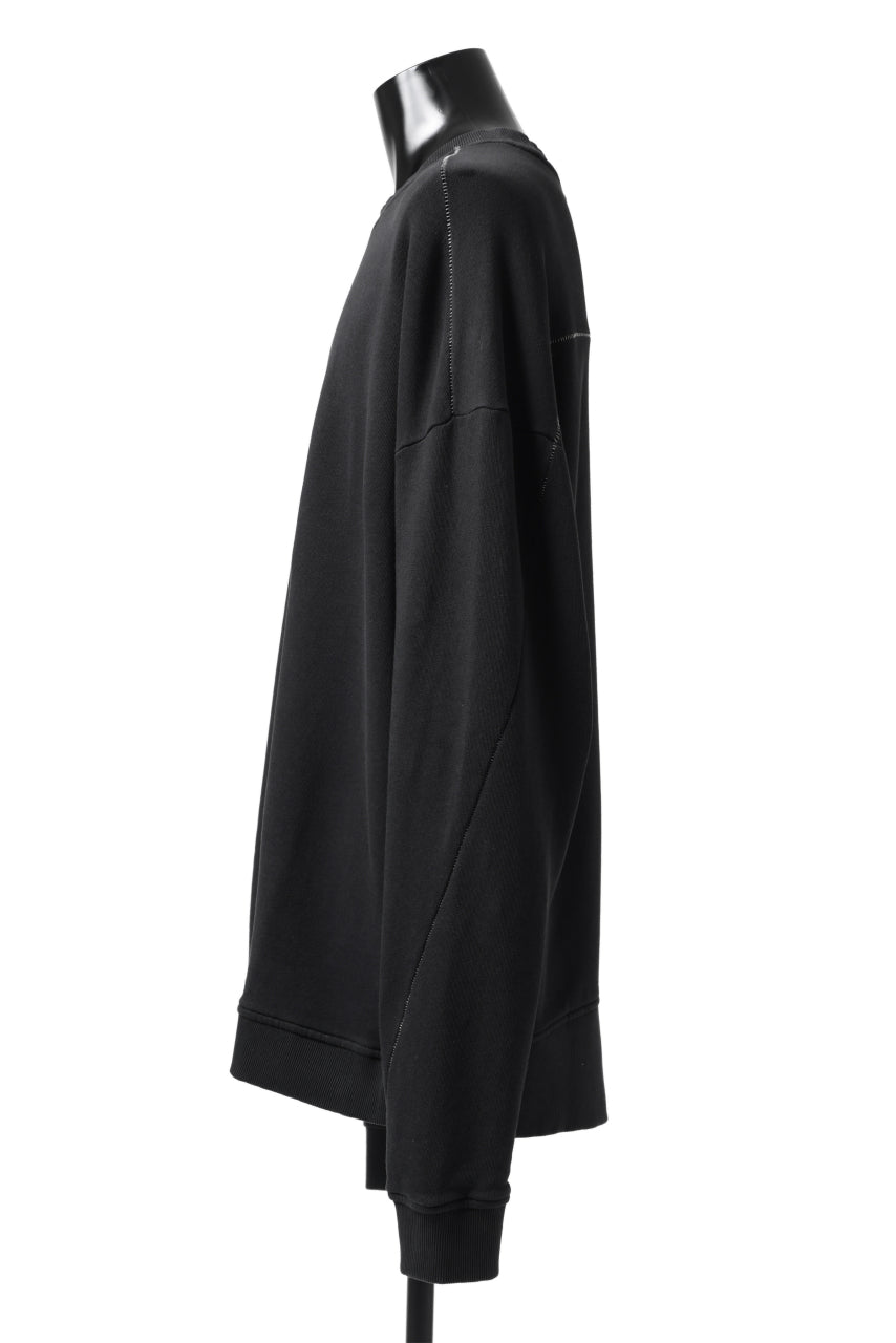 画像をギャラリービューアに読み込む, thomkrom OVERLOCKED RELAX L/S TOPS / FRENCH TERRY ORGANIC (BLACK)