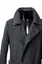 画像をギャラリービューアに読み込む, daub OFFICERS OVER COAT / VIRGIN WOOL + METALLIC FIBER (DARK GREY)