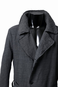 画像をギャラリービューアに読み込む, daub OFFICERS OVER COAT / VIRGIN WOOL + METALLIC FIBER (DARK GREY)