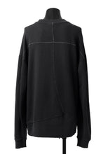 画像をギャラリービューアに読み込む, thomkrom OVERLOCKED RELAX L/S TOPS / FRENCH TERRY ORGANIC (BLACK)