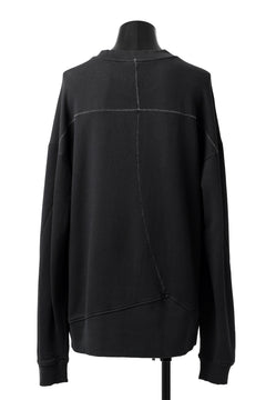 画像をギャラリービューアに読み込む, thomkrom OVERLOCKED RELAX L/S TOPS / FRENCH TERRY ORGANIC (BLACK)