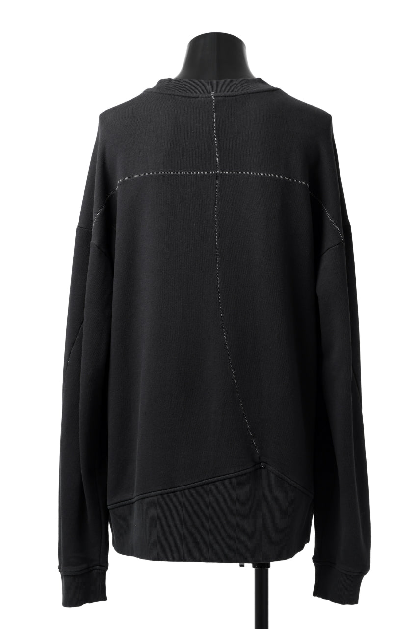 画像をギャラリービューアに読み込む, thomkrom OVERLOCKED RELAX L/S TOPS / FRENCH TERRY ORGANIC (BLACK)