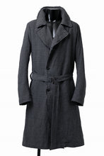 画像をギャラリービューアに読み込む, daub OFFICERS OVER COAT / VIRGIN WOOL + METALLIC FIBER (DARK GREY)
