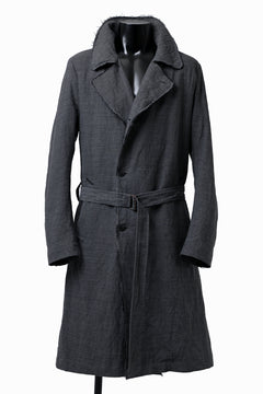 画像をギャラリービューアに読み込む, daub OFFICERS OVER COAT / VIRGIN WOOL + METALLIC FIBER (DARK GREY)