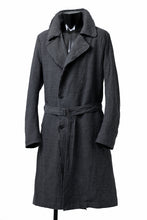 画像をギャラリービューアに読み込む, daub OFFICERS OVER COAT / VIRGIN WOOL + METALLIC FIBER (DARK GREY)