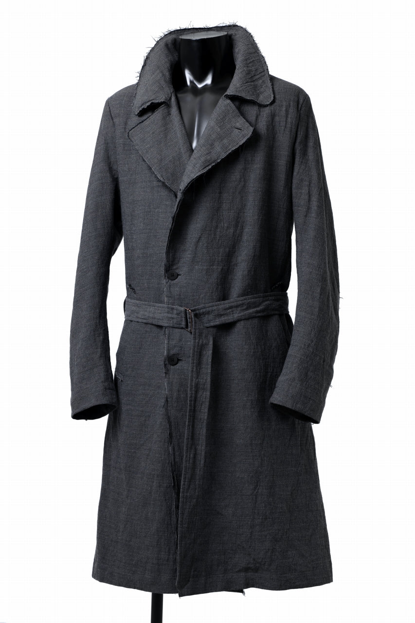 画像をギャラリービューアに読み込む, daub OFFICERS OVER COAT / VIRGIN WOOL + METALLIC FIBER (DARK GREY)