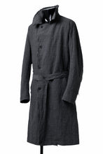 画像をギャラリービューアに読み込む, daub OFFICERS OVER COAT / VIRGIN WOOL + METALLIC FIBER (DARK GREY)