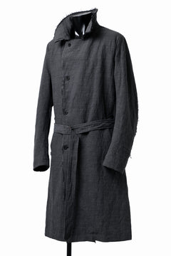 画像をギャラリービューアに読み込む, daub OFFICERS OVER COAT / VIRGIN WOOL + METALLIC FIBER (DARK GREY)