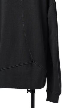 画像をギャラリービューアに読み込む, thomkrom OVERLOCKED RELAX L/S TOPS / FRENCH TERRY ORGANIC (BLACK)