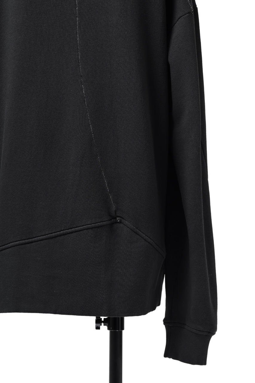 画像をギャラリービューアに読み込む, thomkrom OVERLOCKED RELAX L/S TOPS / FRENCH TERRY ORGANIC (BLACK)