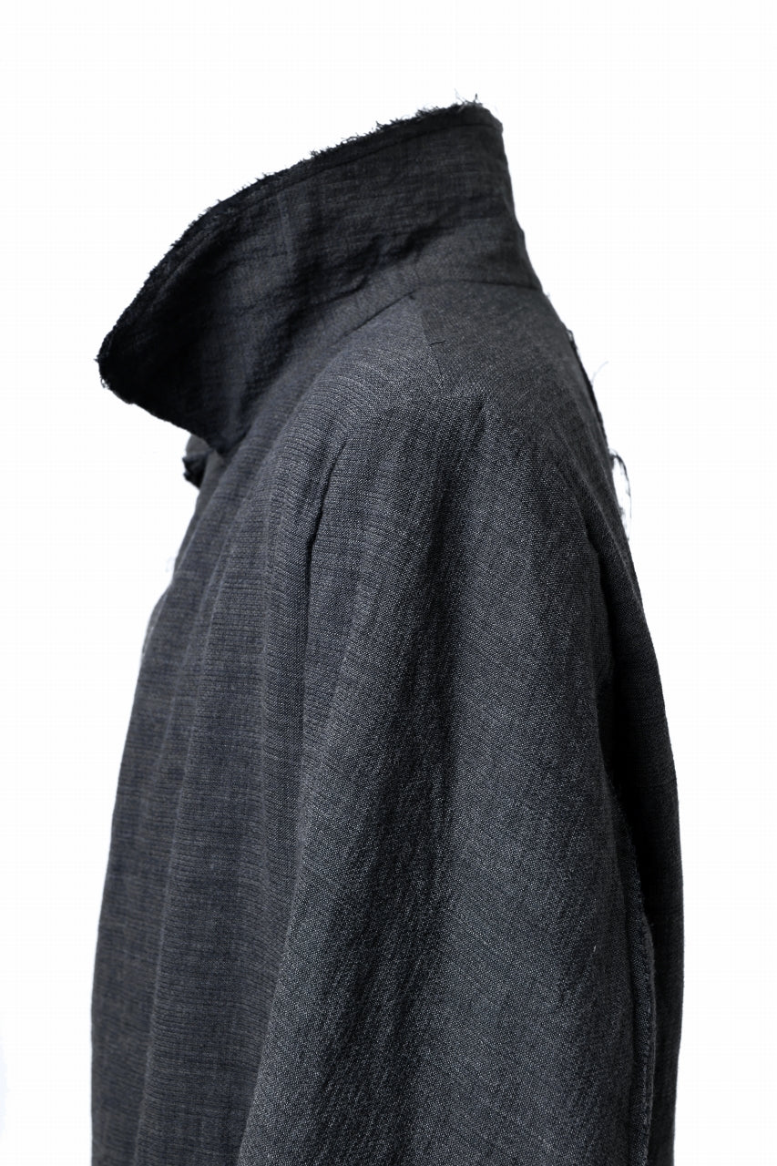 画像をギャラリービューアに読み込む, daub OFFICERS OVER COAT / VIRGIN WOOL + METALLIC FIBER (DARK GREY)